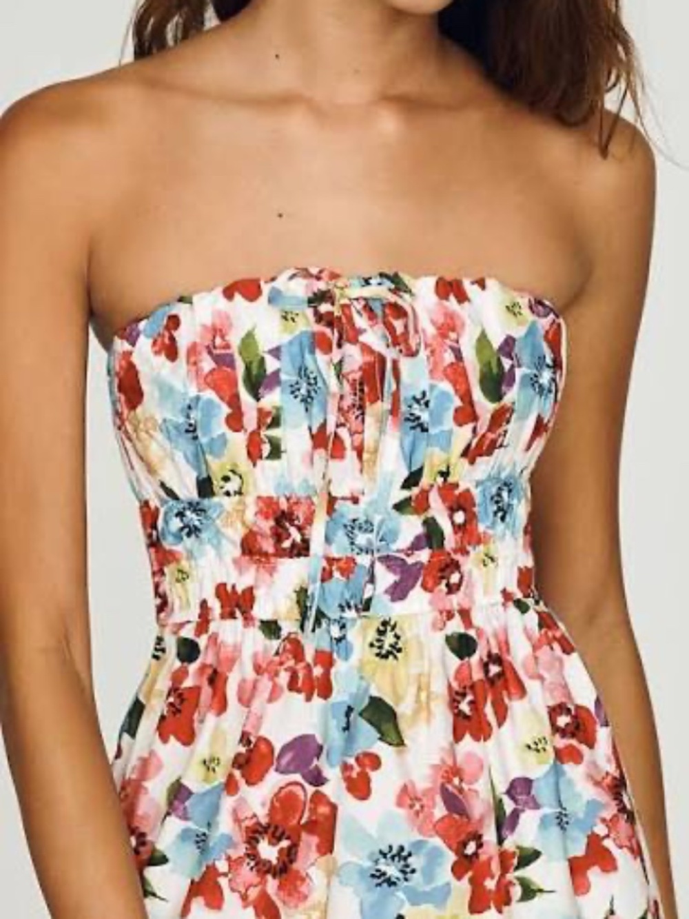 Anthropologie strapless Somerset dress
